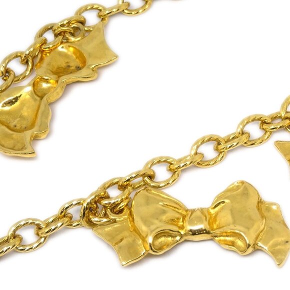Chanel Bow Chain Necklace Gold 164056 - Picture 2 of 4